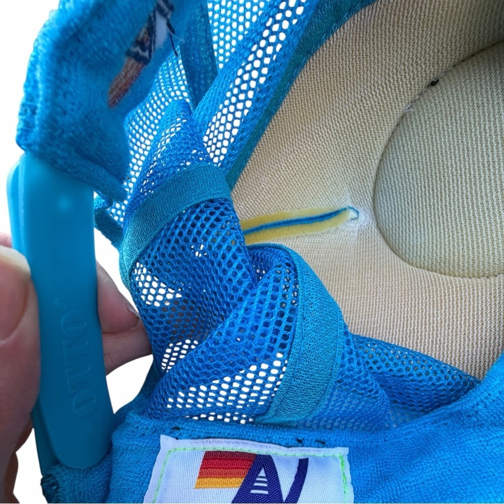 Aviator Nation Austin City LimitsBright Blue Mesh Trucker Hat with Rainbow Patch - Picture 3 of 6